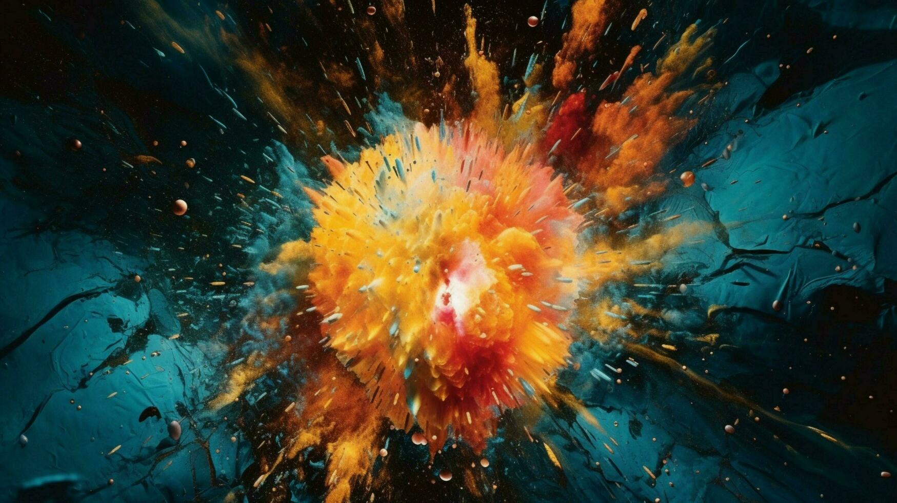 il nascita di un' stella visto nel esplosivo e colorato foto