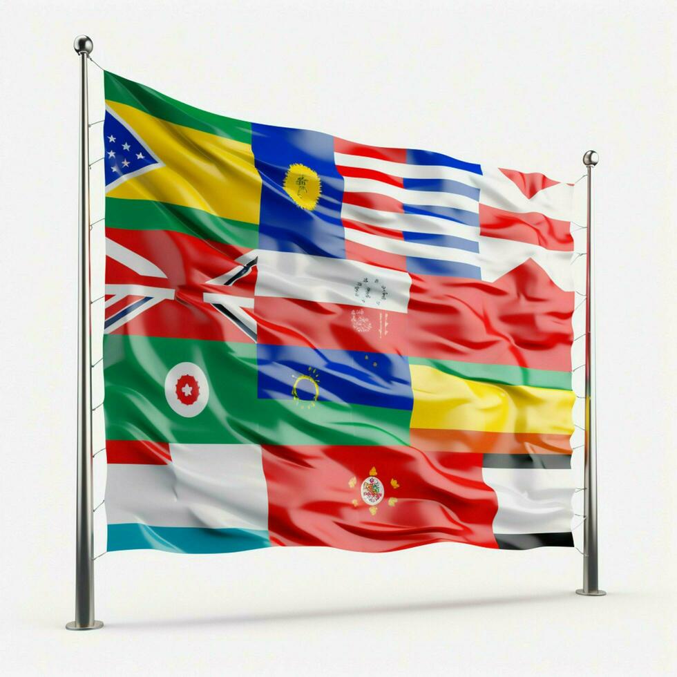 tutti paesi bandiera con trasparente sfondo foto