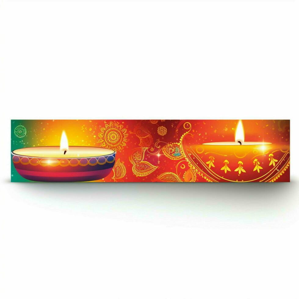 Diwali banner con bianca sfondo alto qualità foto