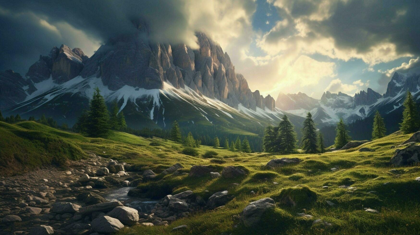 dolomiti coperto montagne di Italia Gruppo di SE foto
