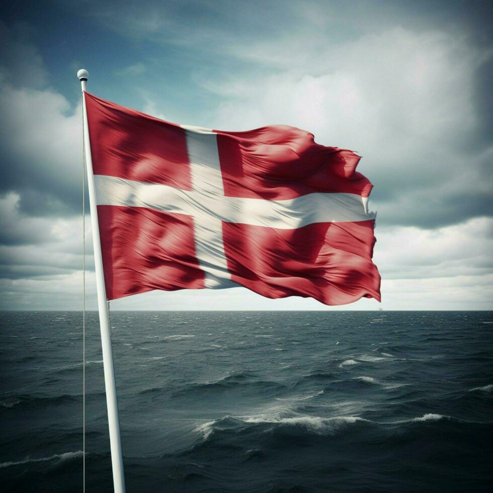 bandiera di Danimarca alto qualità 4k ultra foto