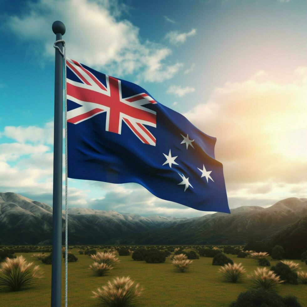 bandiera di nuovo Zelanda alto qualità 4k ul foto