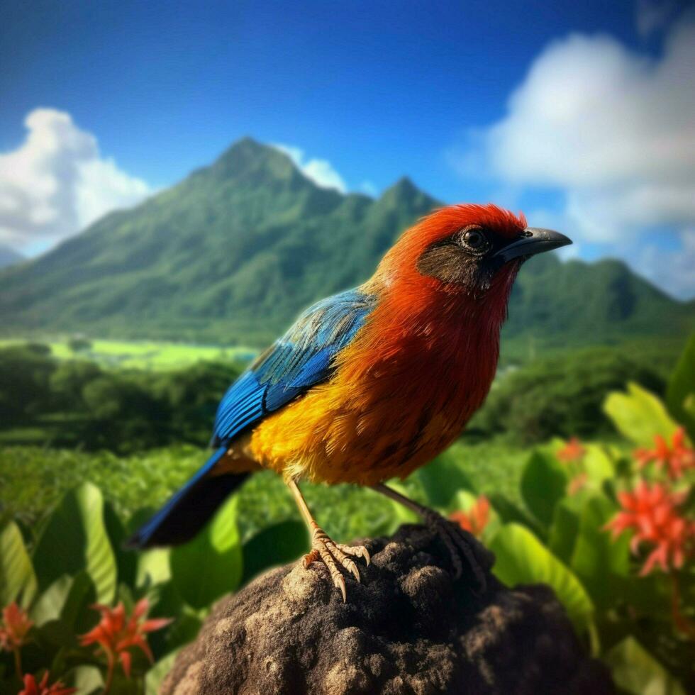nazionale uccello di mauritius alto qualità 4k ultra foto