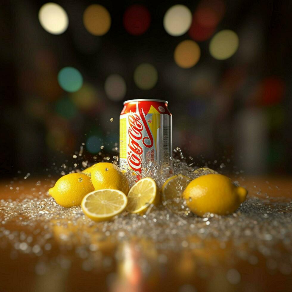 Prodotto scatti di dieta Coca Cola con agrume gusto alto foto