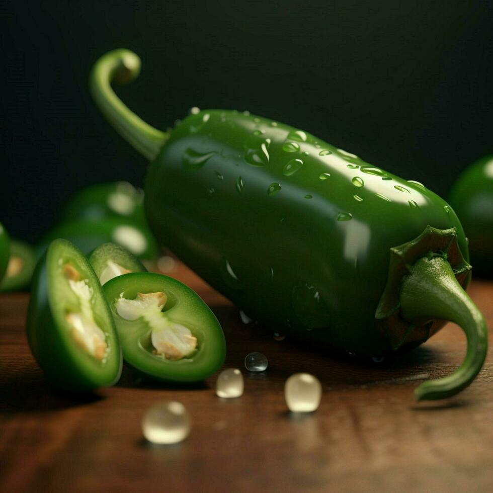 Prodotto scatti di jalapeno alto qualità 4k ultra foto