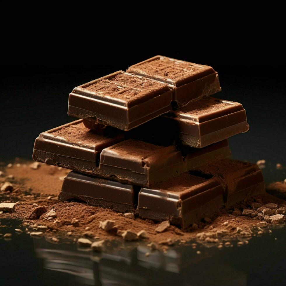 Prodotto scatti di foto di cioccolato con no indietro