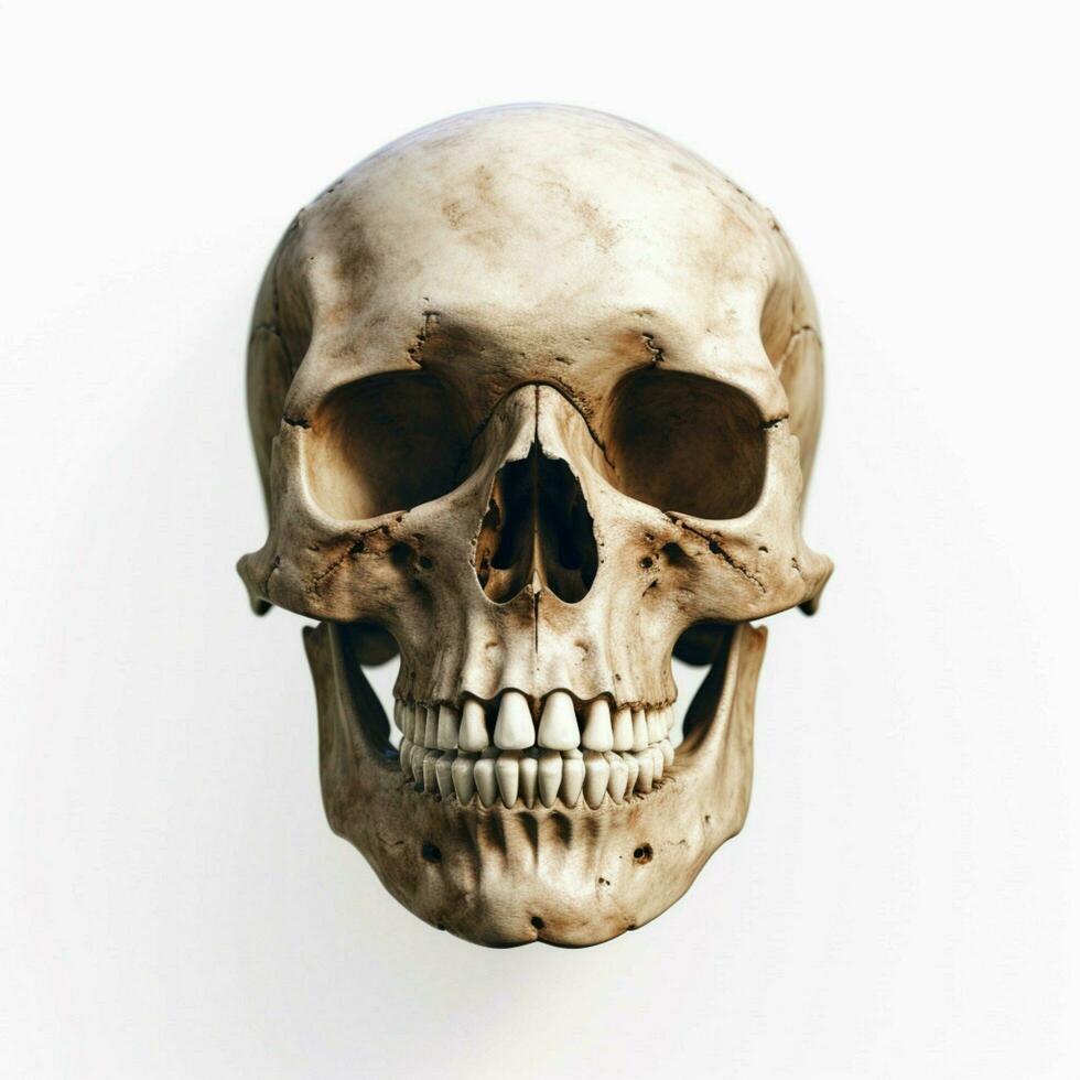 cranio con bianca sfondo alto qualità ultra HD foto