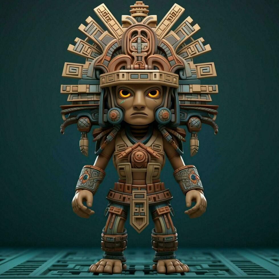 design un' 3d avatar ispirato di antico Maya civiltà foto