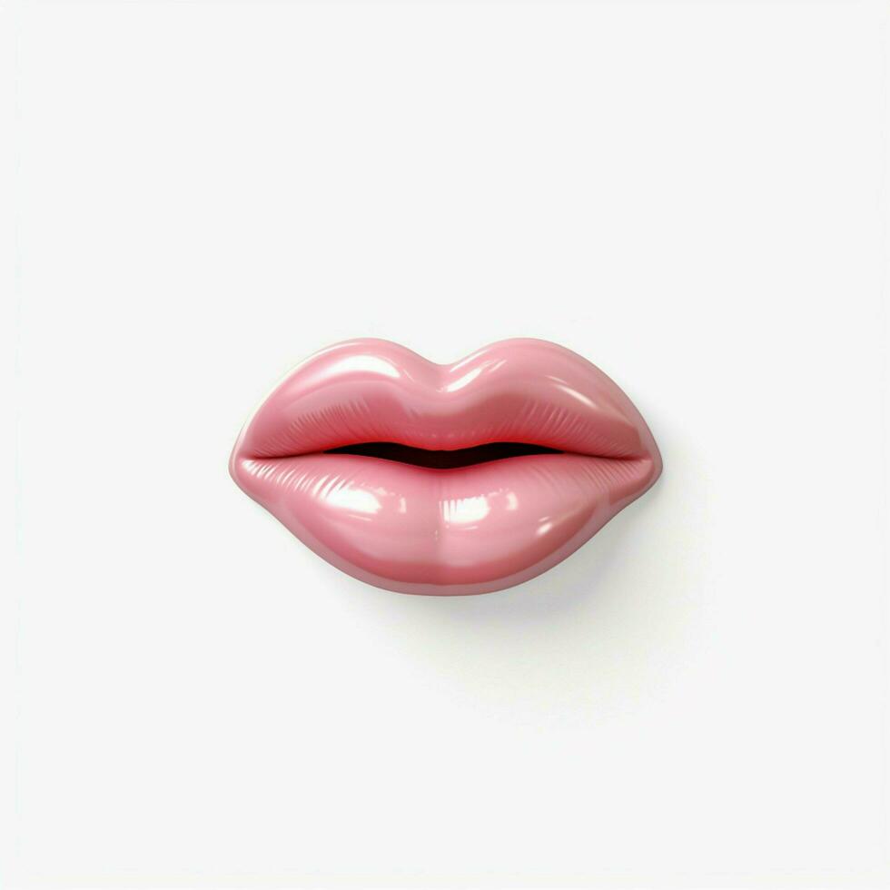 viso soffiaggio un' bacio emoji su bianca sfondo alto qualità foto