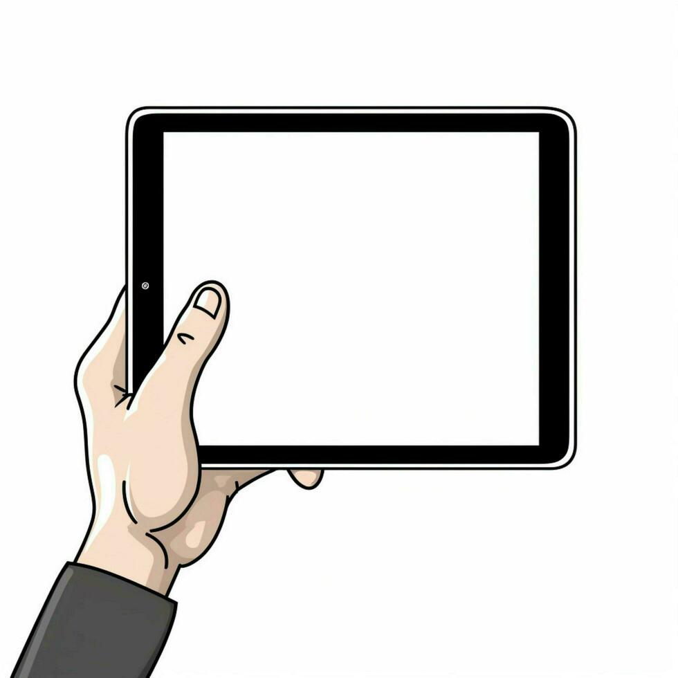 tavoletta 2d cartone animato vettore illustrazione su bianca sfondo foto