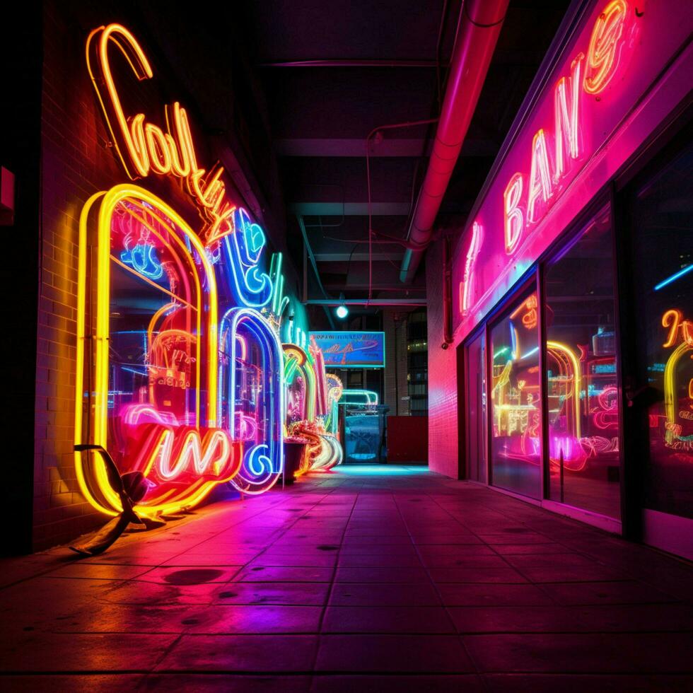 il fascino di neon raggiante fascino foto