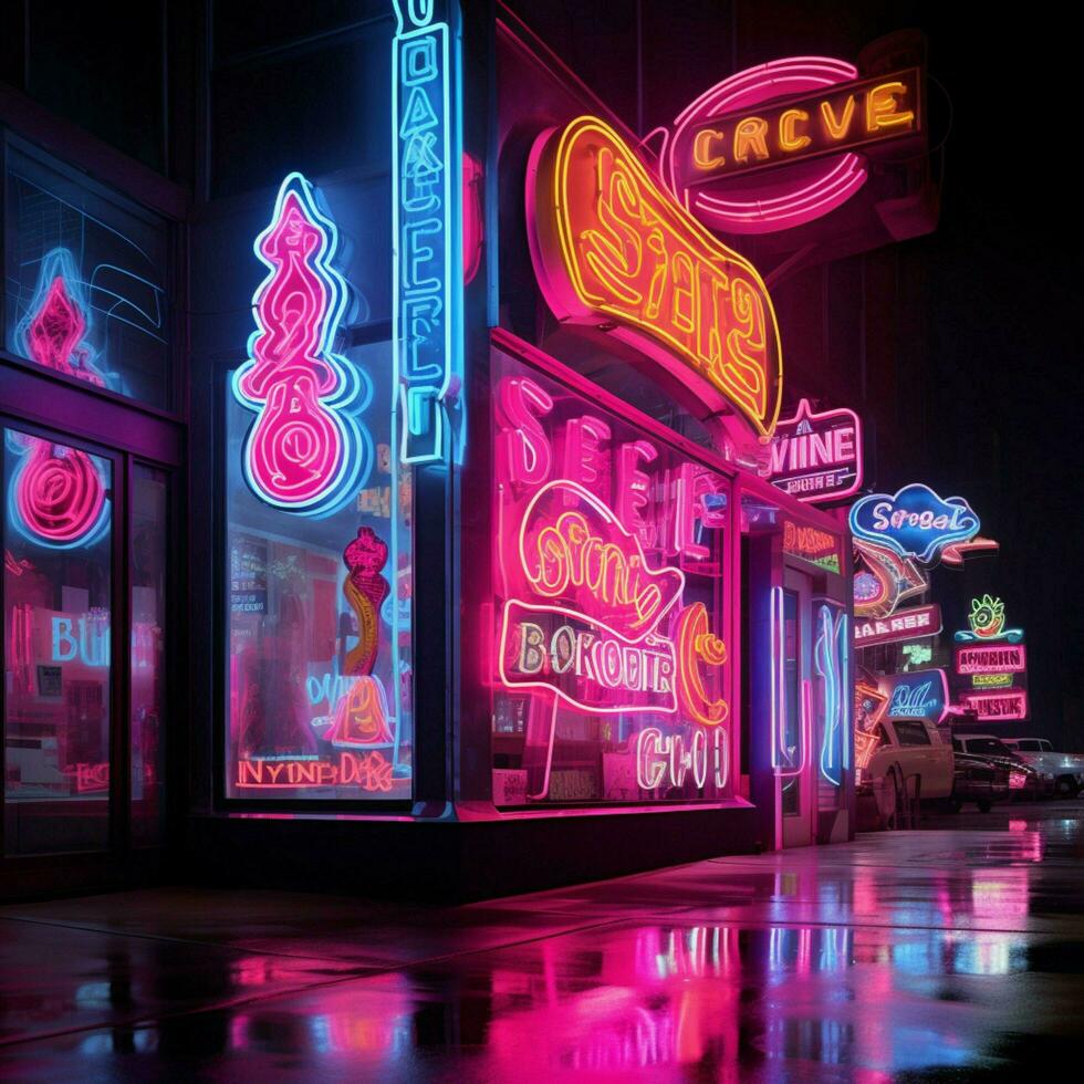 il fascino di neon raggiante fascino foto