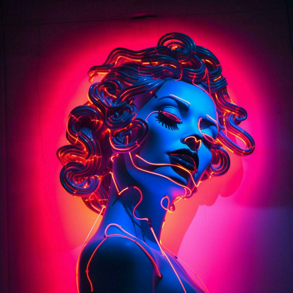il arte di neon raggiante seduzione foto