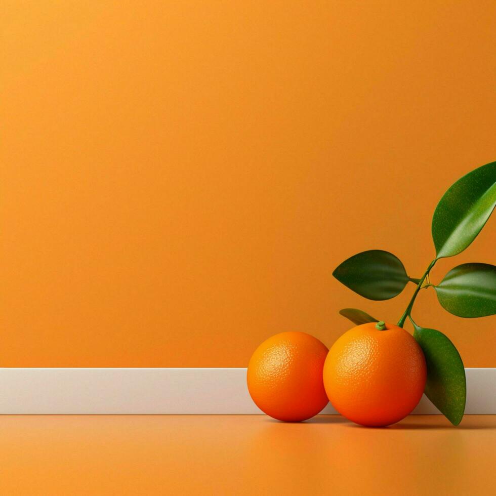 arancia minimalista sfondo alto qualità 4k hdr foto