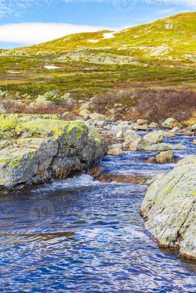 fiume storebottane al lago vavatn a hemsedal, norvegia foto