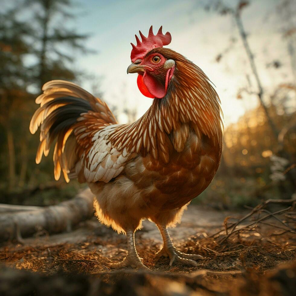 gallina selvaggio vita fotografia hdr 4k foto