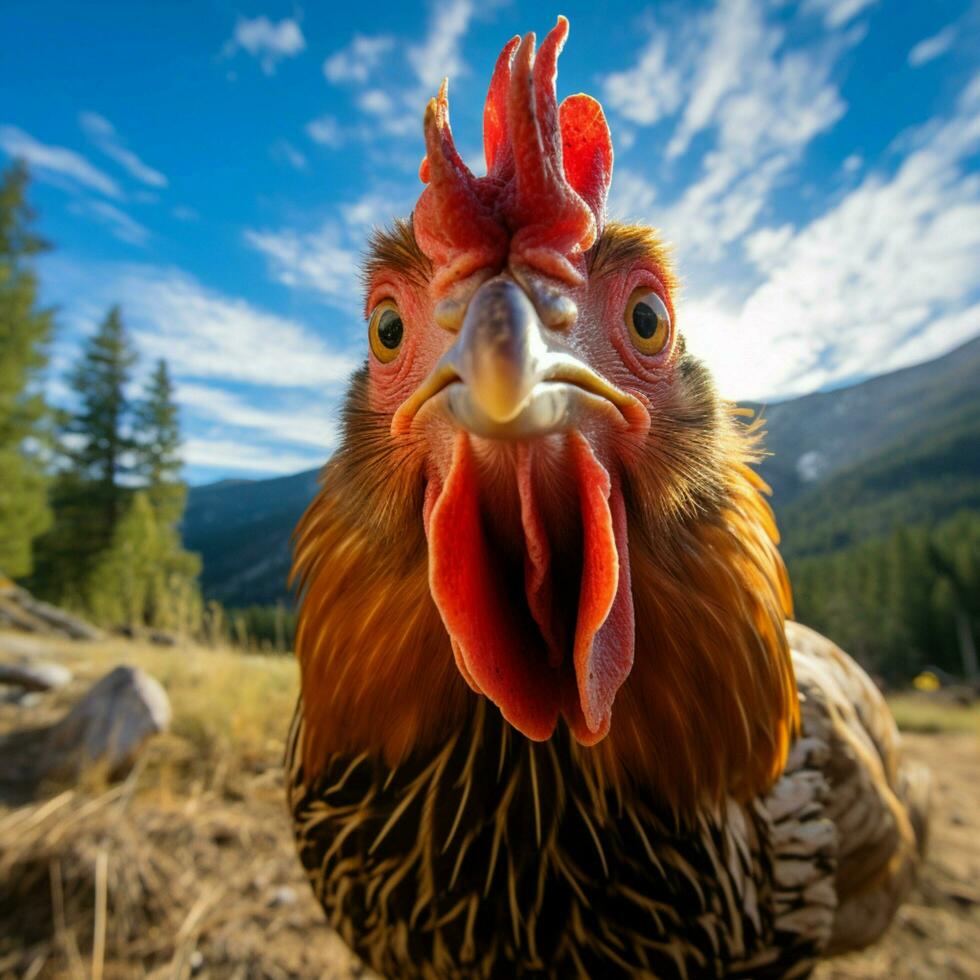 gallina selvaggio vita fotografia hdr 4k foto