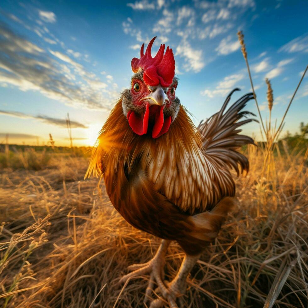 gallina selvaggio vita fotografia hdr 4k foto