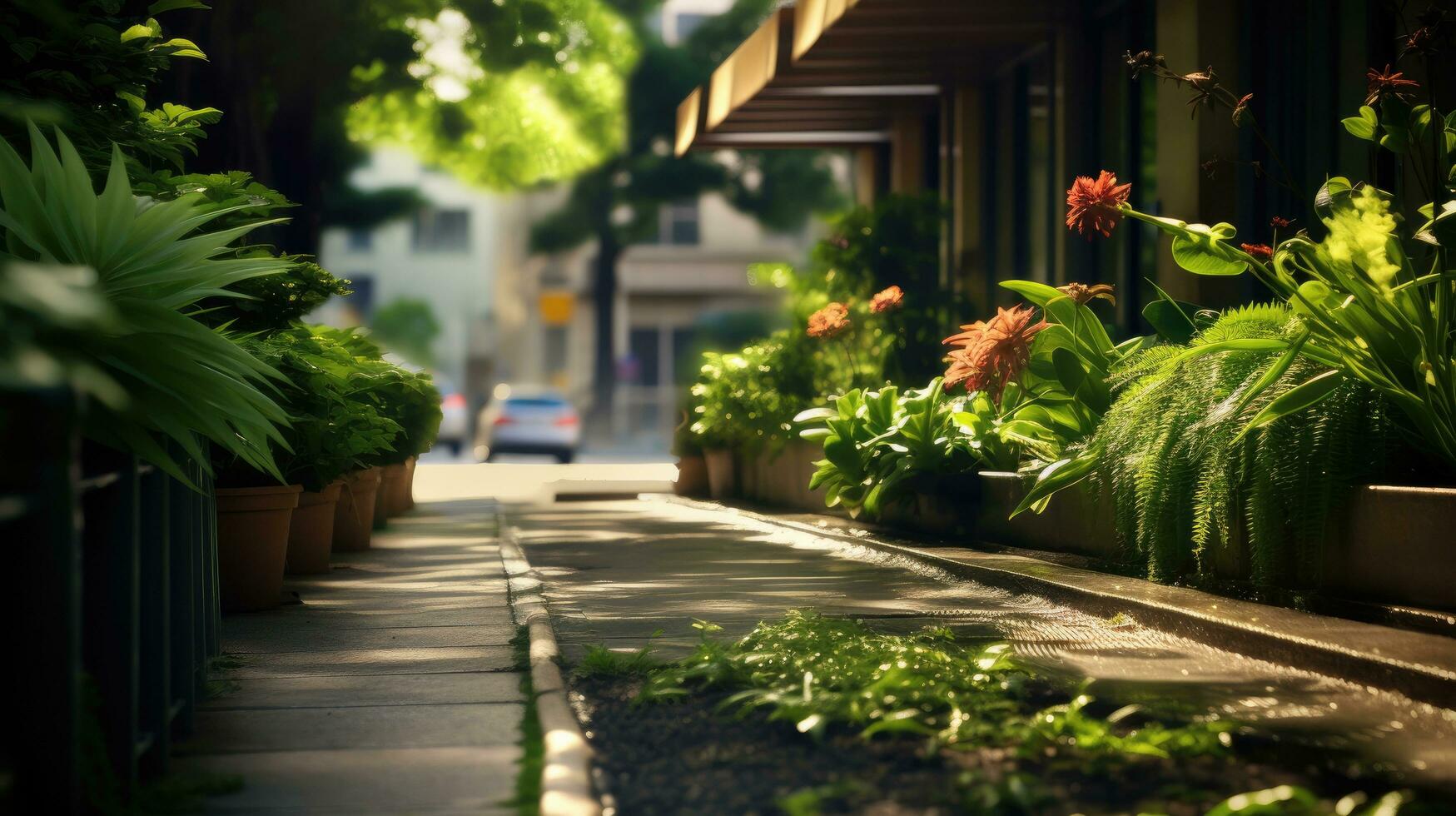 armonioso combinazione di urbanizzazione e natura. generativo ai foto