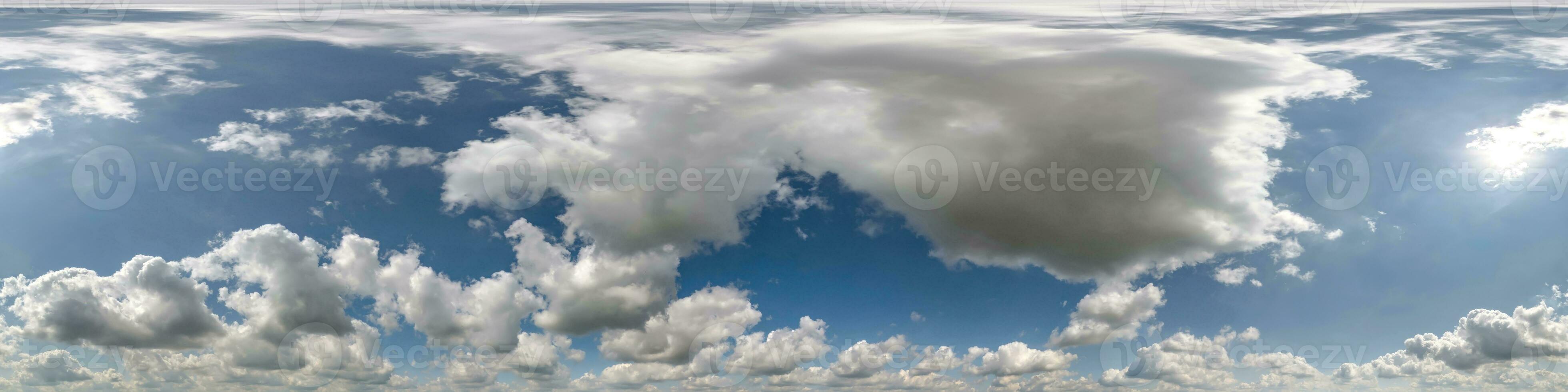 senza soluzione di continuità nuvoloso blu skydome 360 hdri panorama Visualizza con eccezionale nuvole con zenit per uso nel 3d grafica o gioco come cielo cupola o modificare fuco tiro foto
