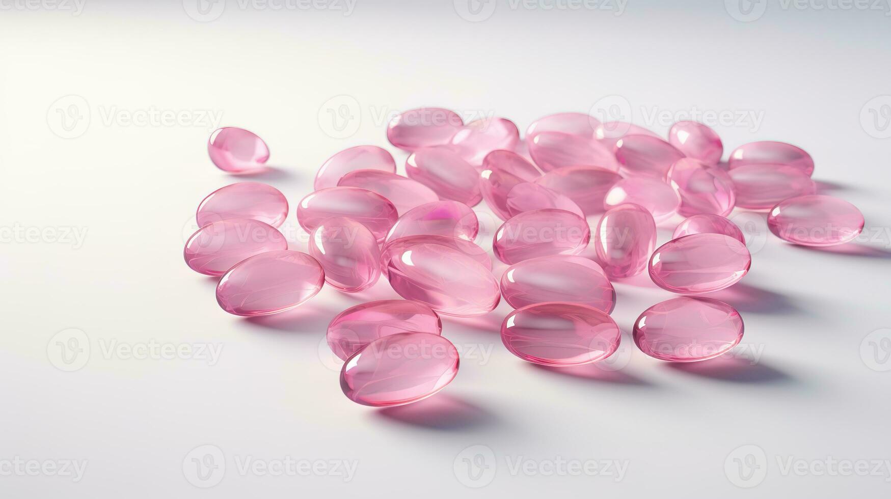 rosa trasparente vitamine su un' leggero sfondo foto