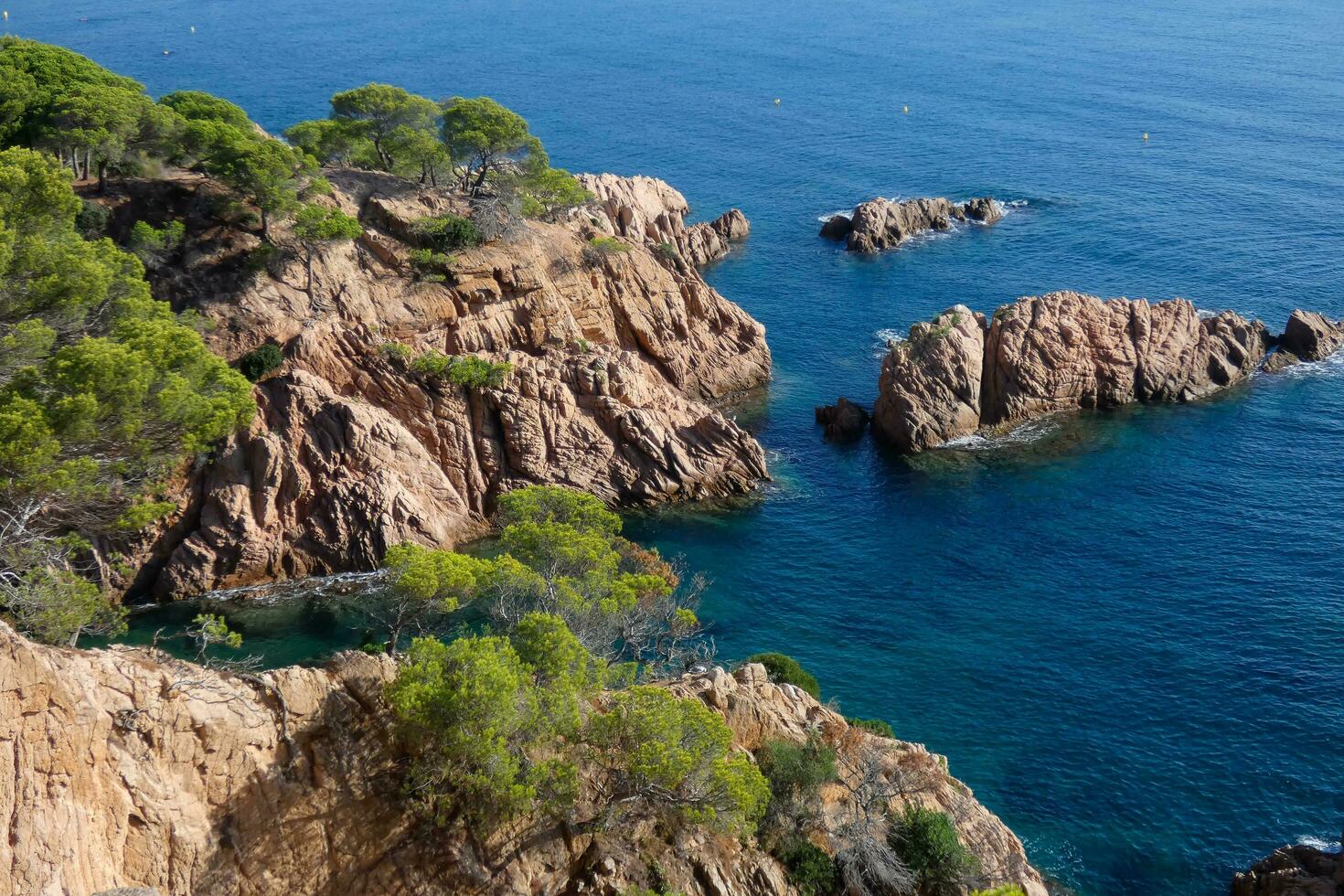 costa brava e costiero sentiero lungo il aspro costa di settentrionale catalogna, Spagna foto