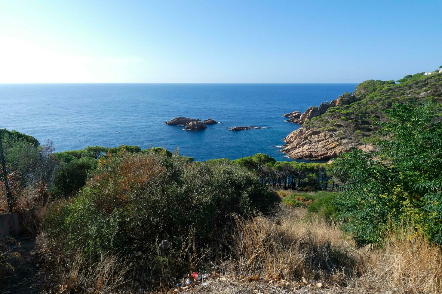 costa brava e costiero sentiero lungo il aspro costa di settentrionale catalogna, Spagna foto