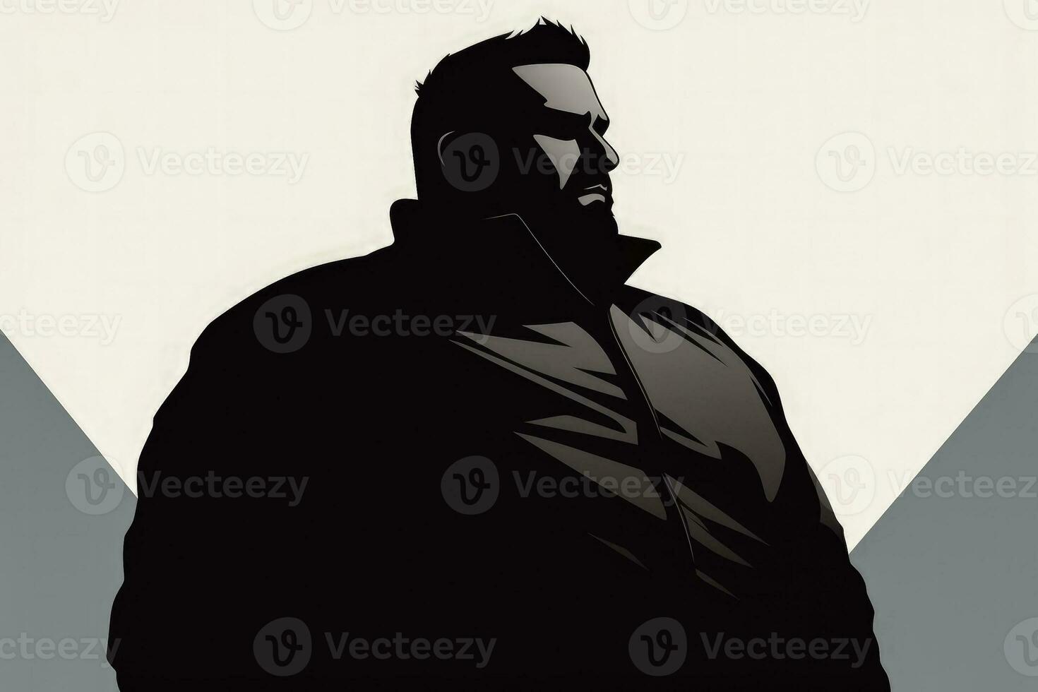 simbolico silhouette icona raffigurante un' pesante più dimensione uomo foto