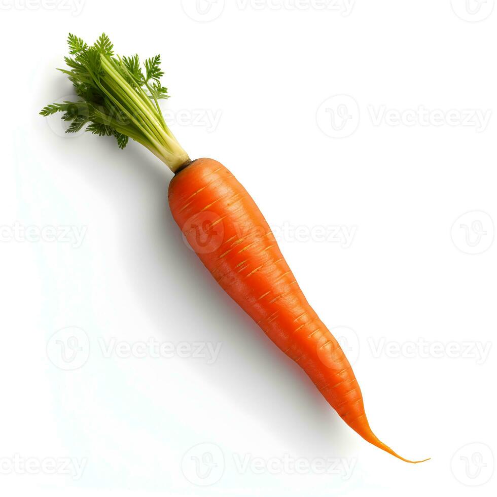 isolato carota su un' bianca sfondo. ai generativo foto