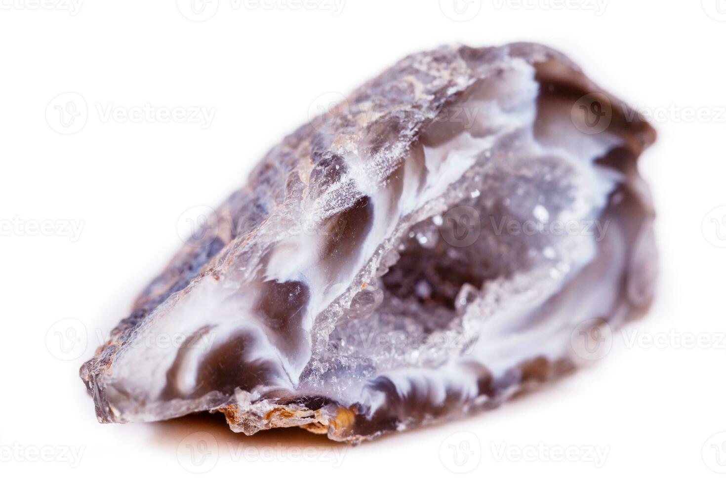 macro minerale pietra agata germoglio su bianca sfondo foto