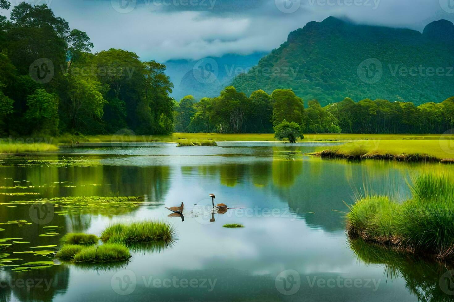 il bellissimo paesaggio di il carsico paesaggio. ai-generato foto