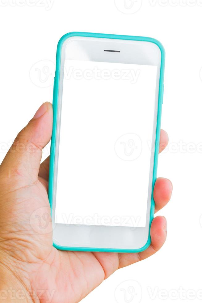 foto verticale della mano che tiene lo smartphone