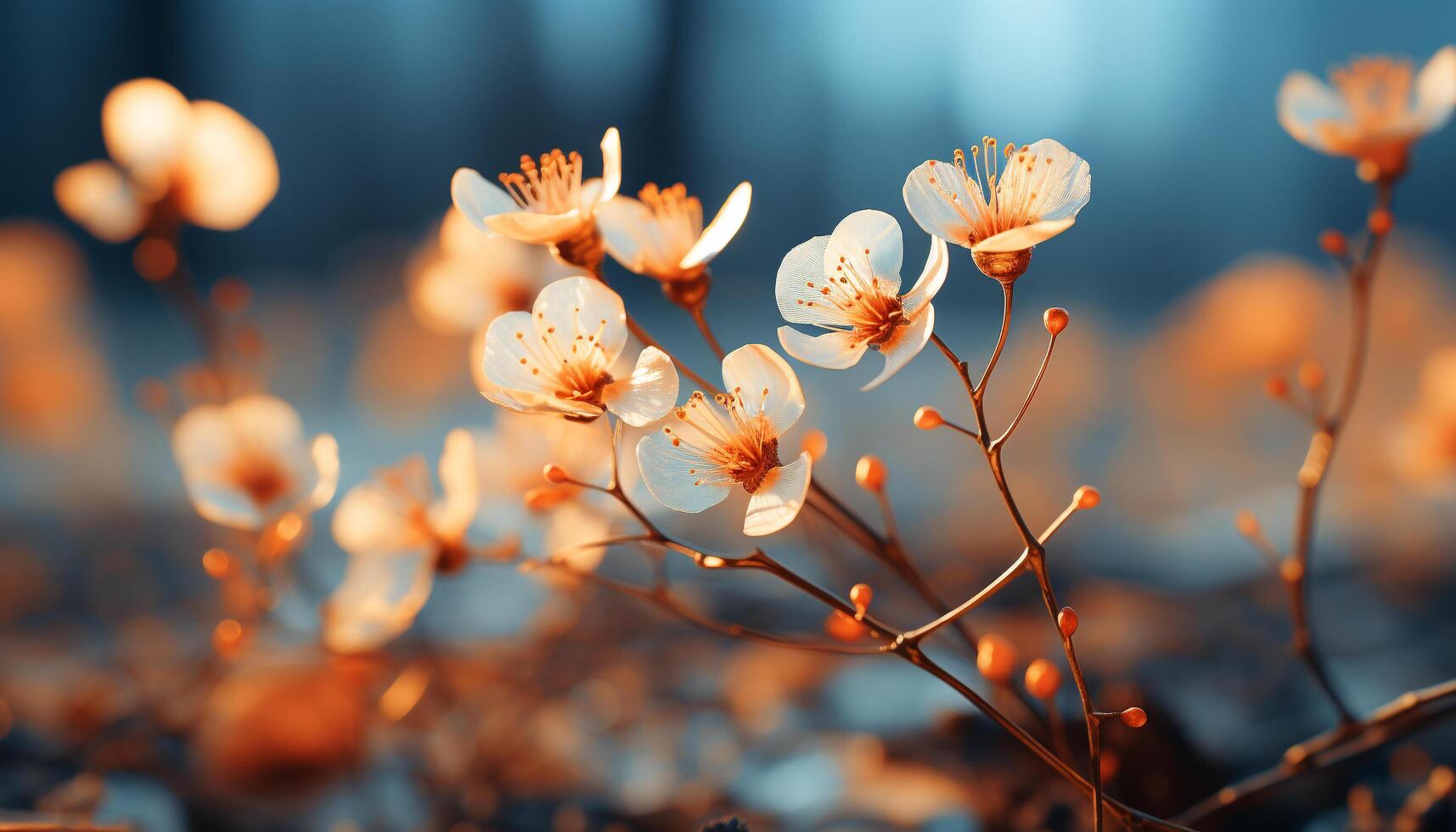 un' vivace prato fiori con colorato fiori nel il estate generato di ai foto