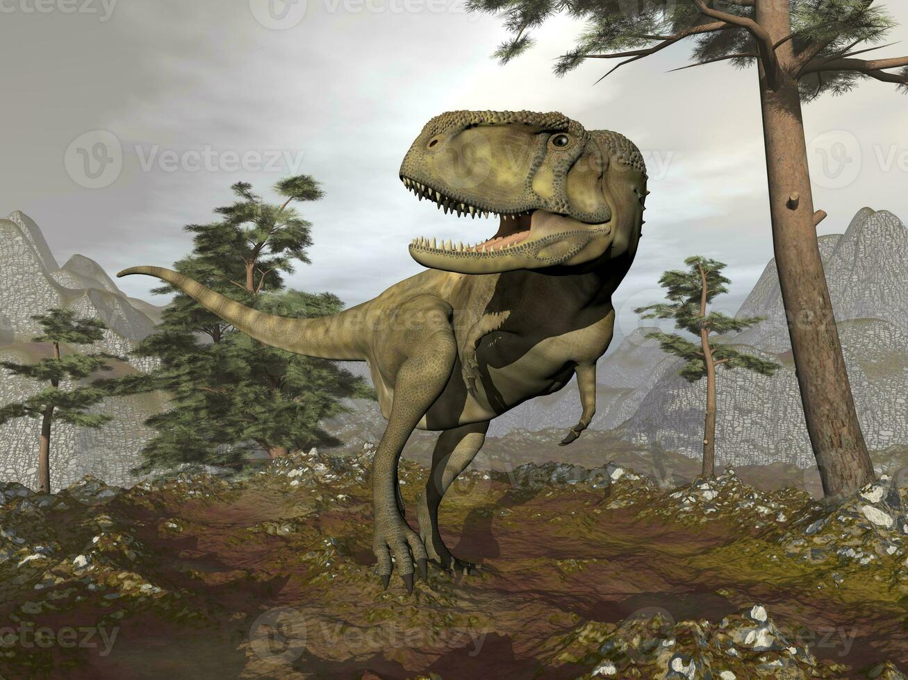 abelisauro dinosauro - 3d rendere foto