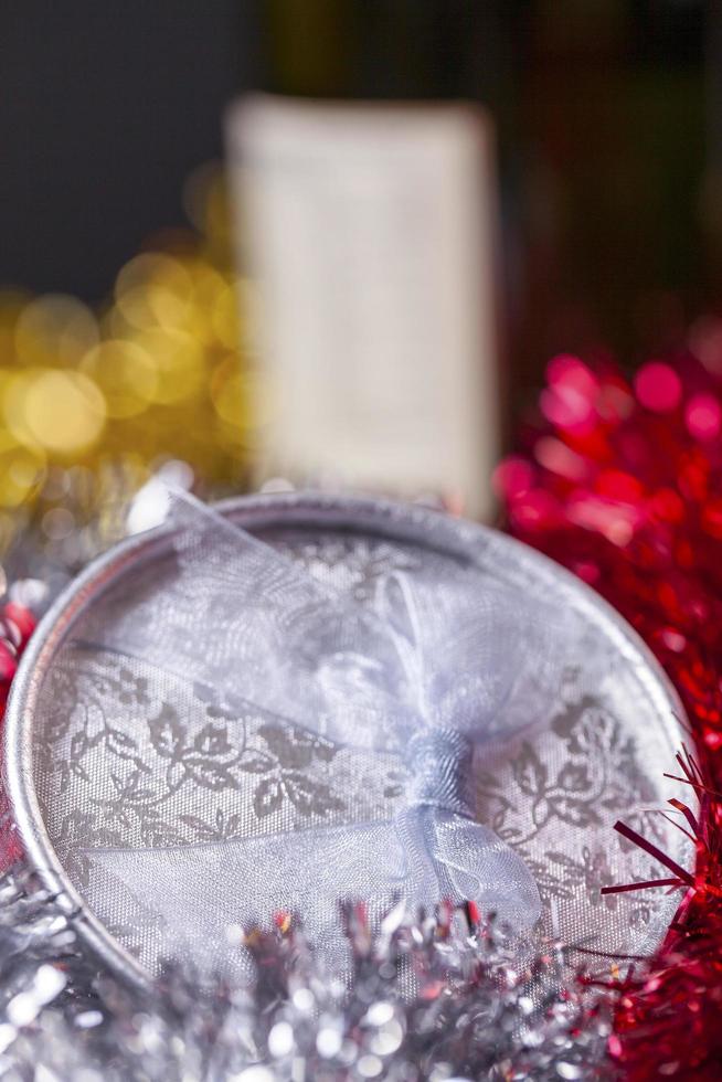 concetto di scatola regalo di san valentino di compleanno di natale foto