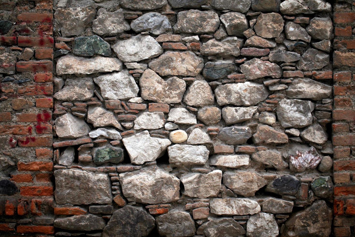 struttura del fondo del muro di mattoni di pietra del grunge foto