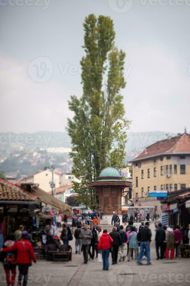 bascarsija piazza nel vecchio cittadina sarajevo foto
