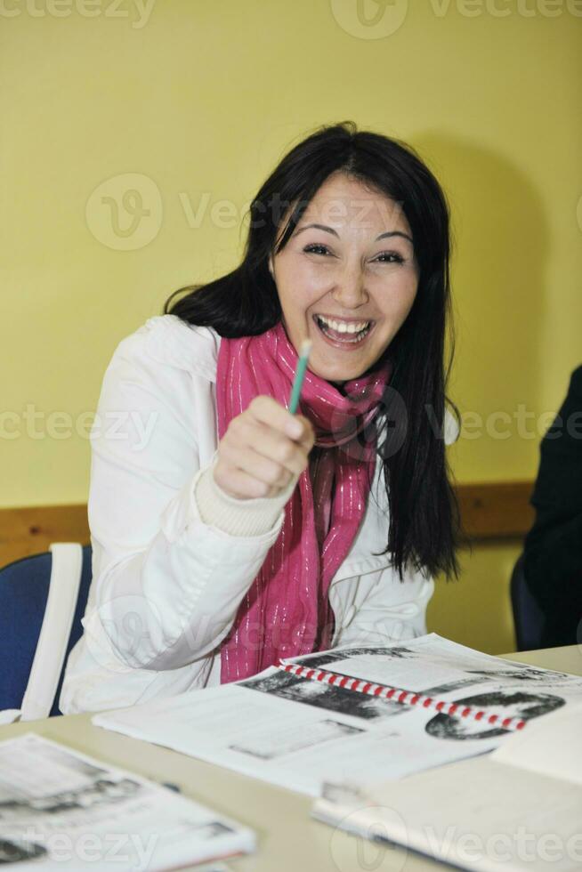 studenti a aula foto