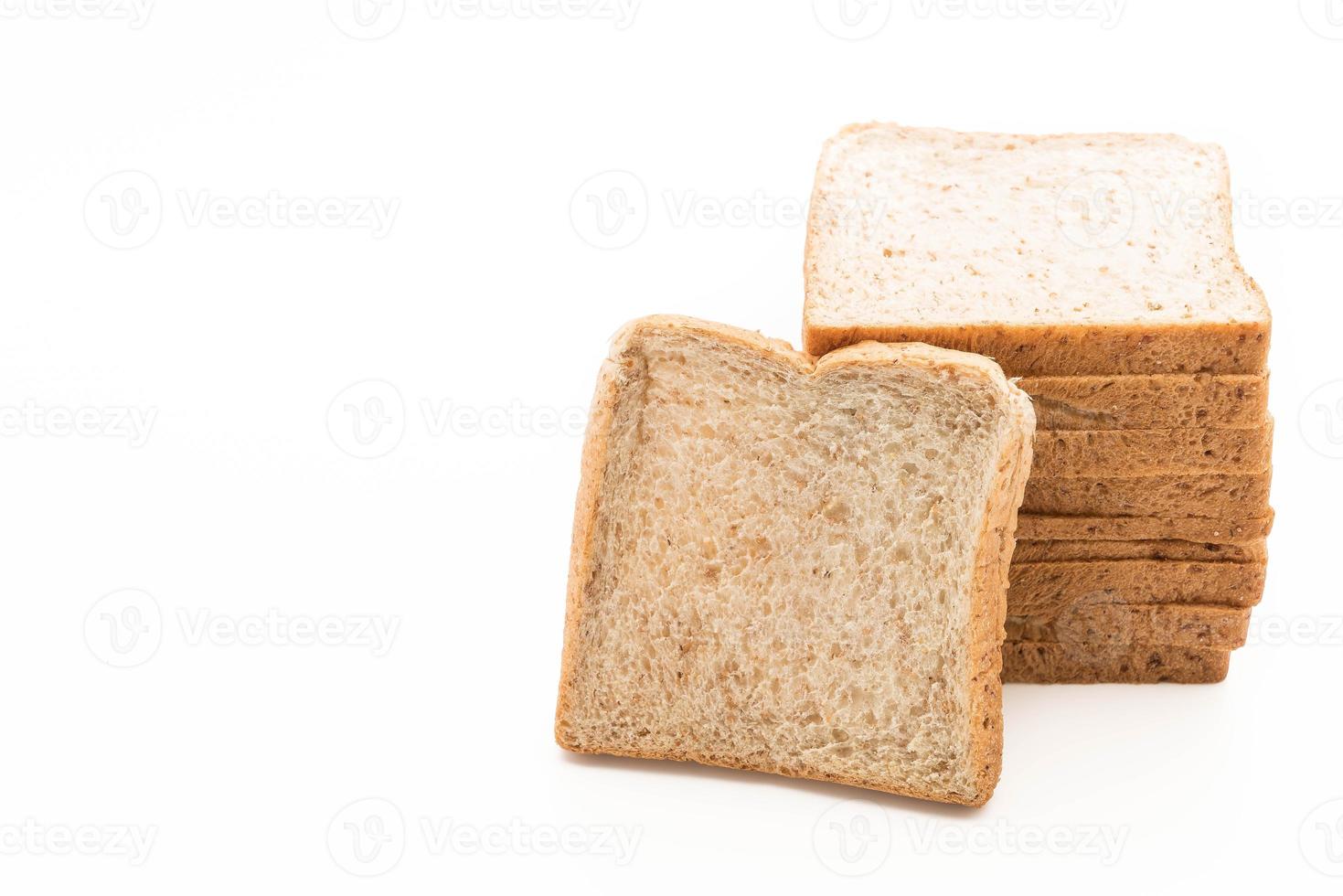 pane integrale su fondo bianco foto