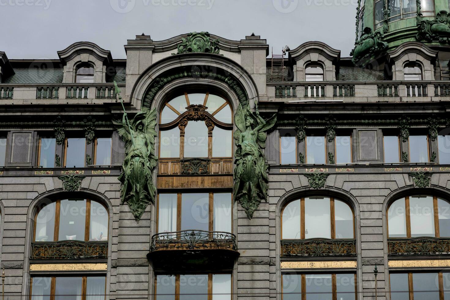 sculture su il facciata di cantante Casa, foto