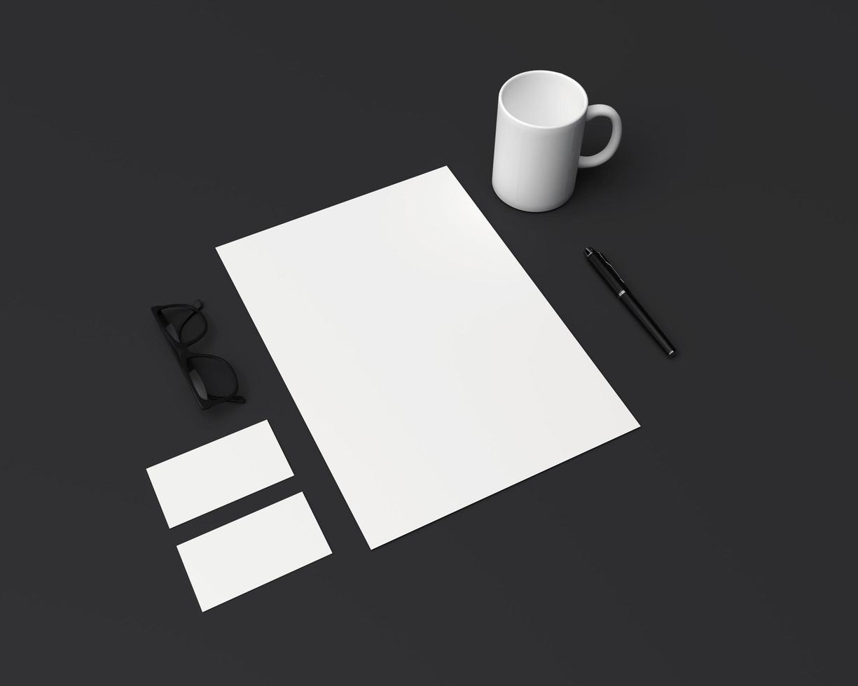 mockup fisso minimale scuro foto