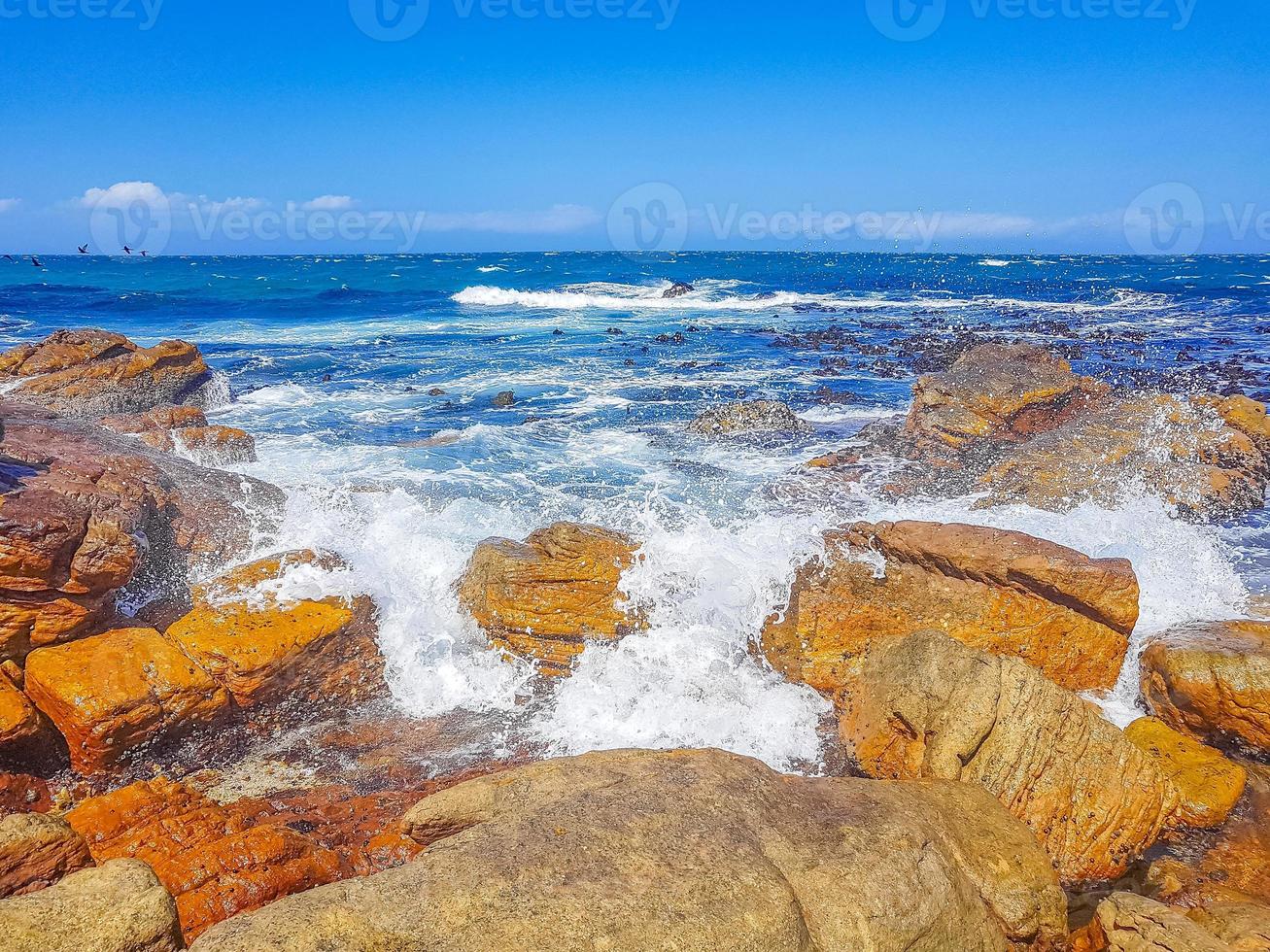 False Bay paesaggio costiero a Simons Town, vicino a Città del Capo in Sud Africa foto