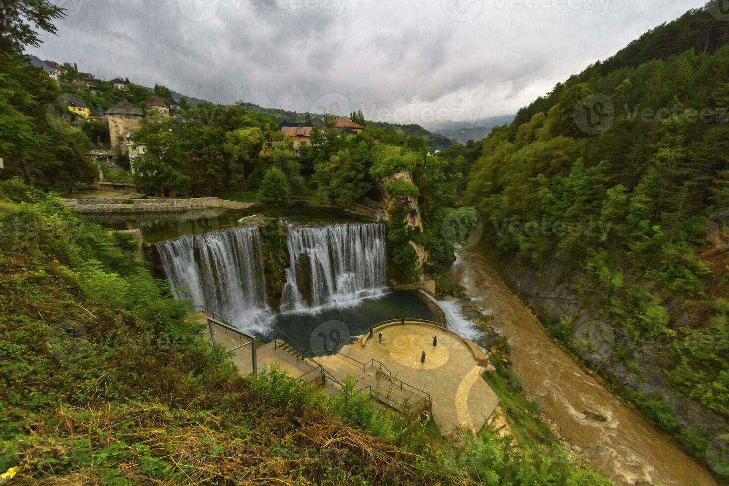 pliva cascata, Jajce, bosnia e erzegovina foto