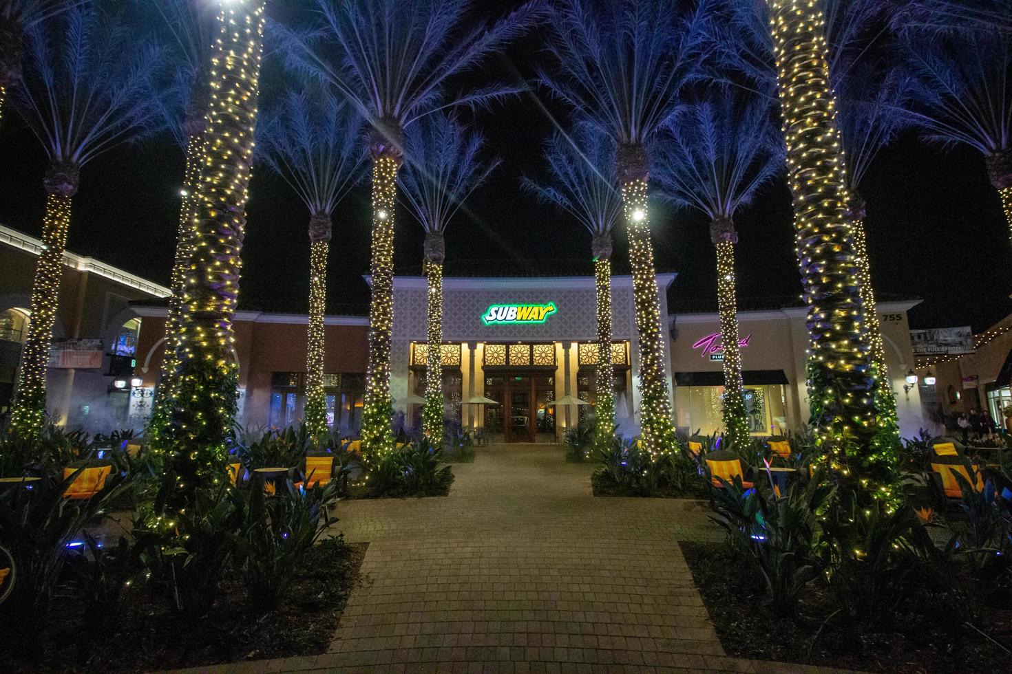 Orange County, ca, 2018 - centro commerciale Orange County a natale foto