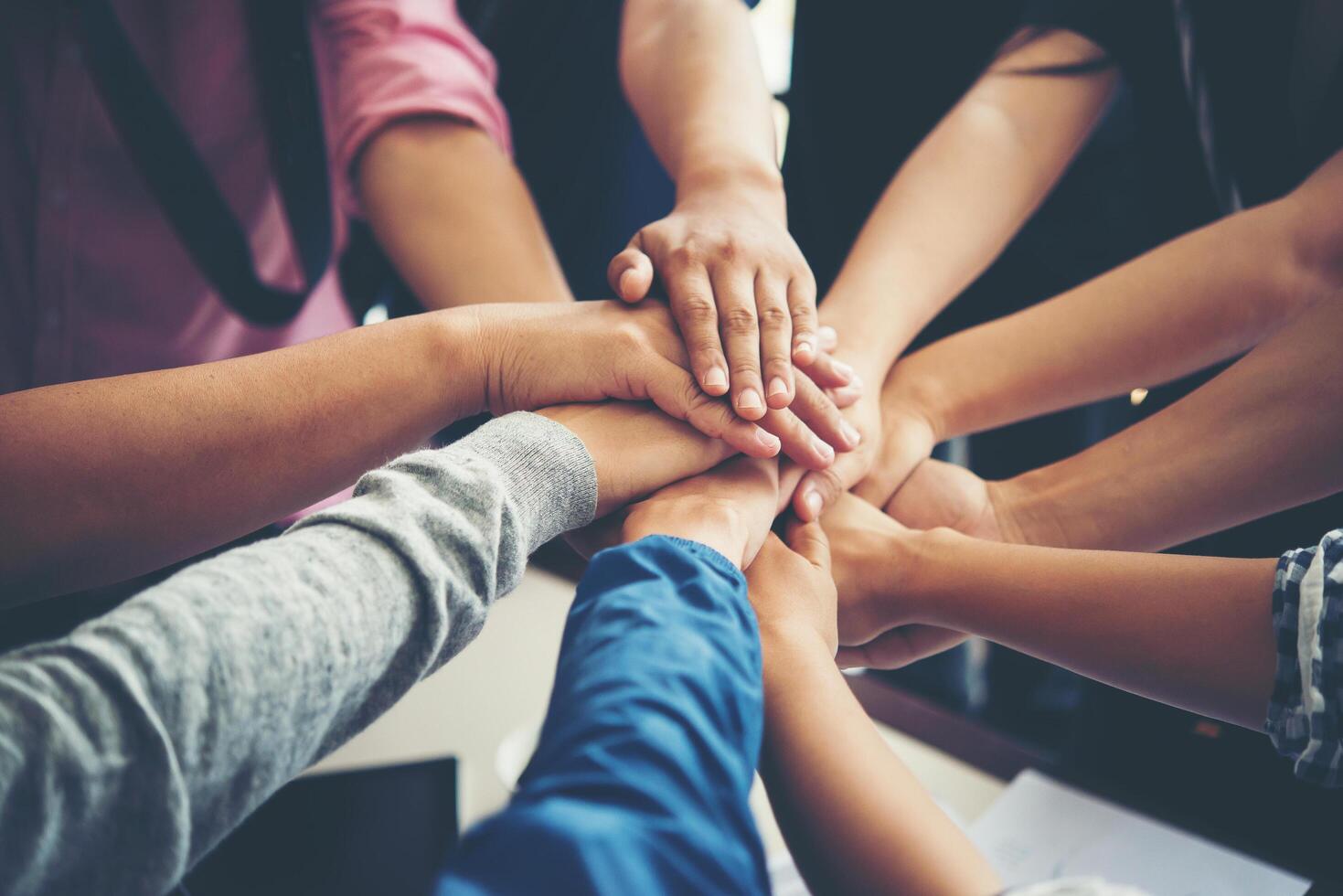 collaborazione di squadra di lavoro di squadra, concetto di lavoro di squadra di affari. foto