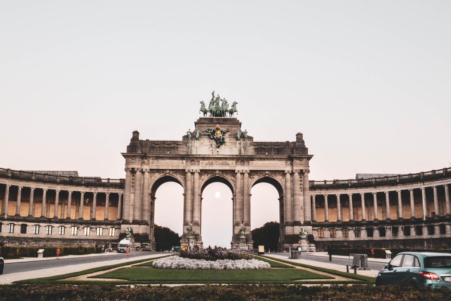 parc du cinquantenaire a bruxelles, belgio, europa foto