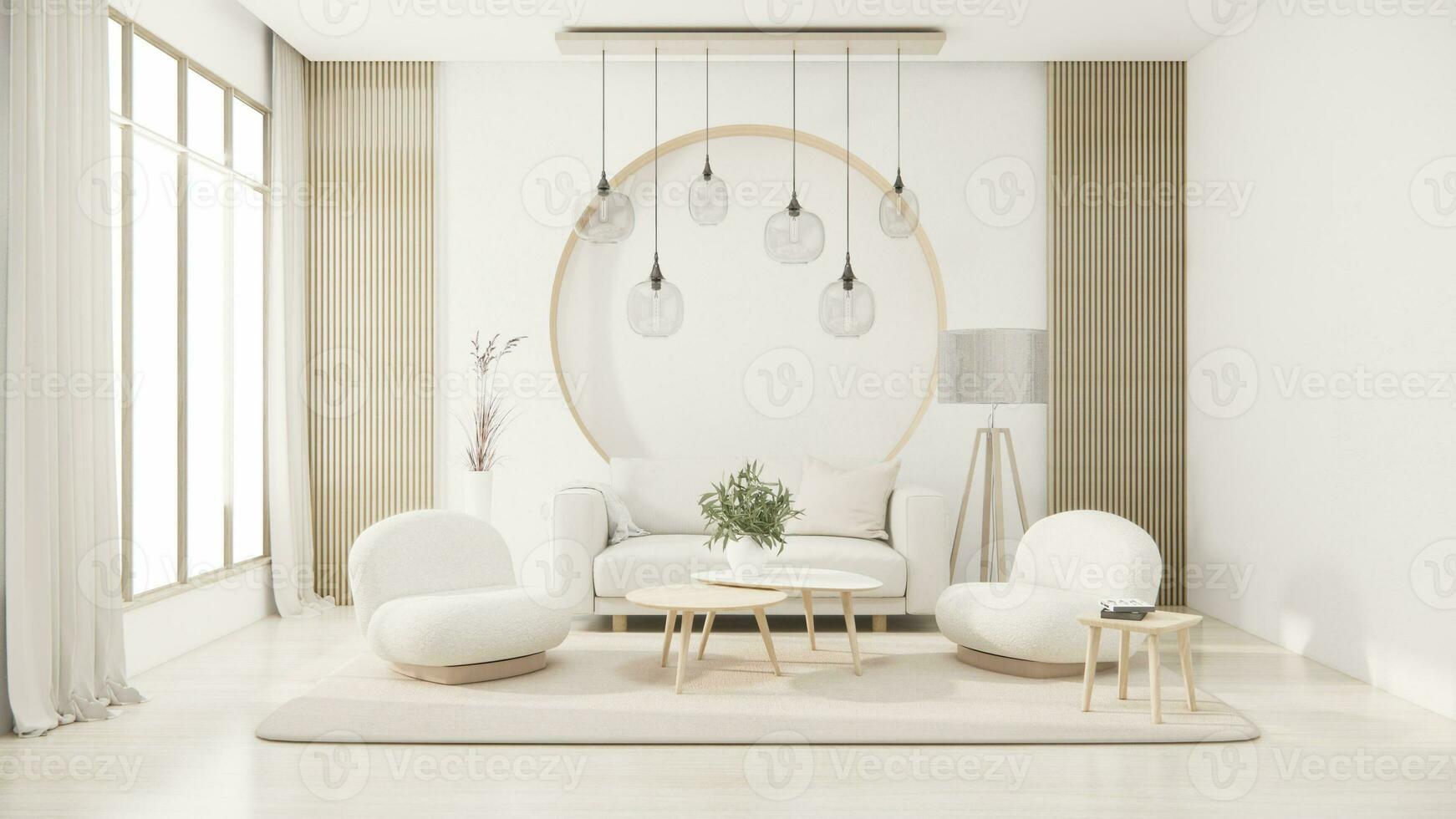 divano poltrona minimalista design muji stile.3d interpretazione foto