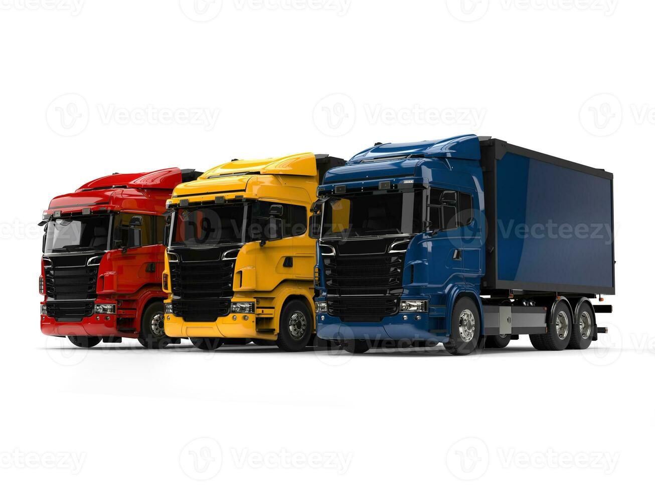 pesante trasporto camion - rosso, blu e giallo - bellezza tiro foto