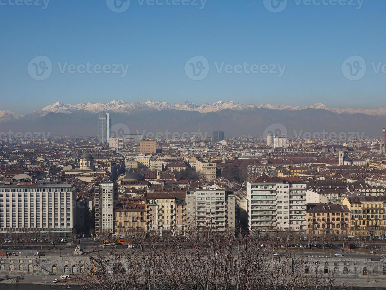 veduta aerea di torino foto