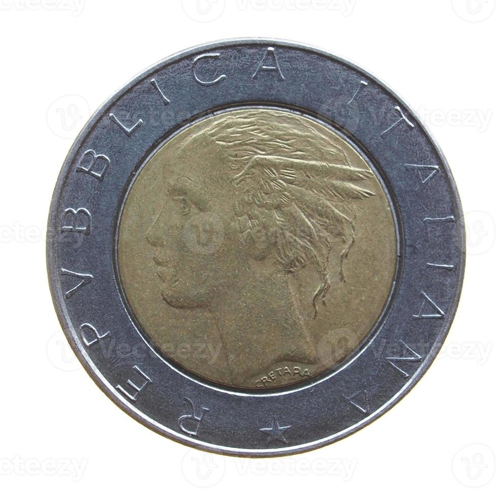 moneta italiana vintage isolata foto
